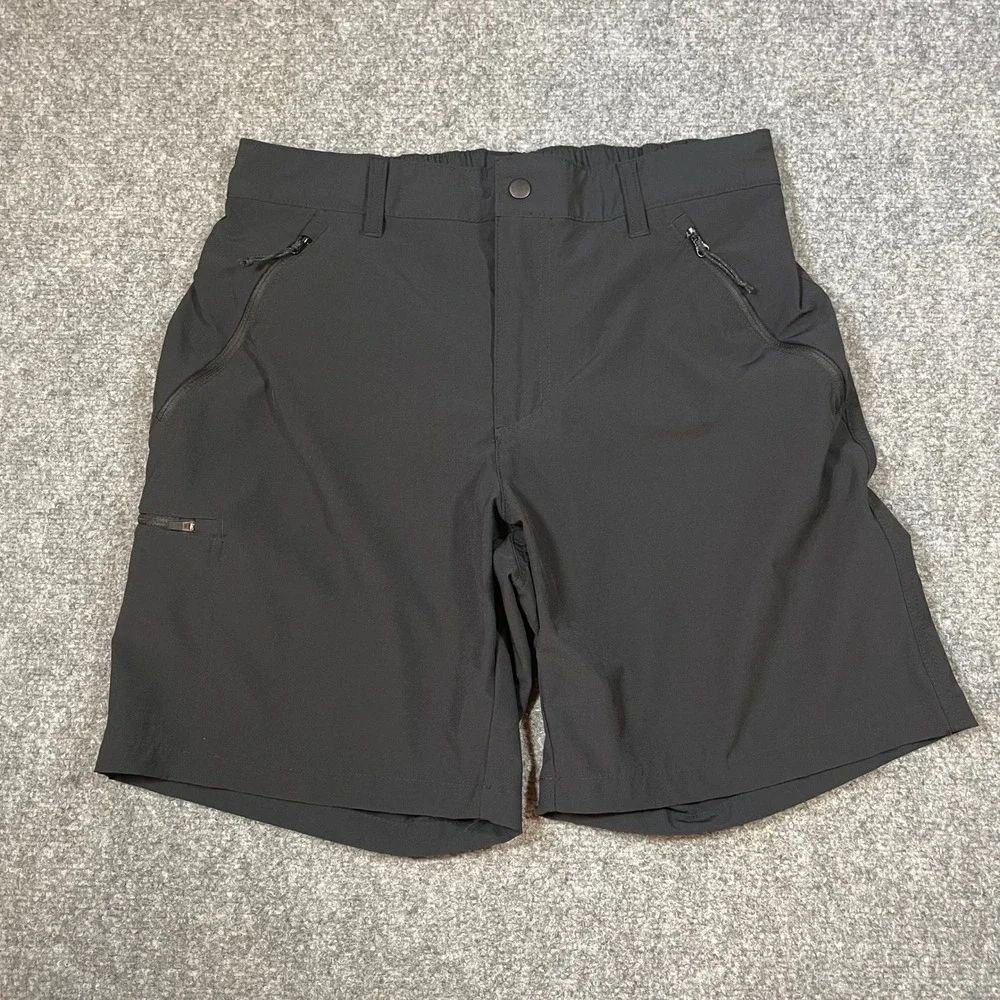 Columbia Cargo Shorts Mens 32 Black Stretch Hiking Active Outdoor